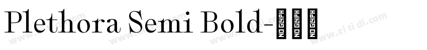 Plethora Semi Bold字体转换